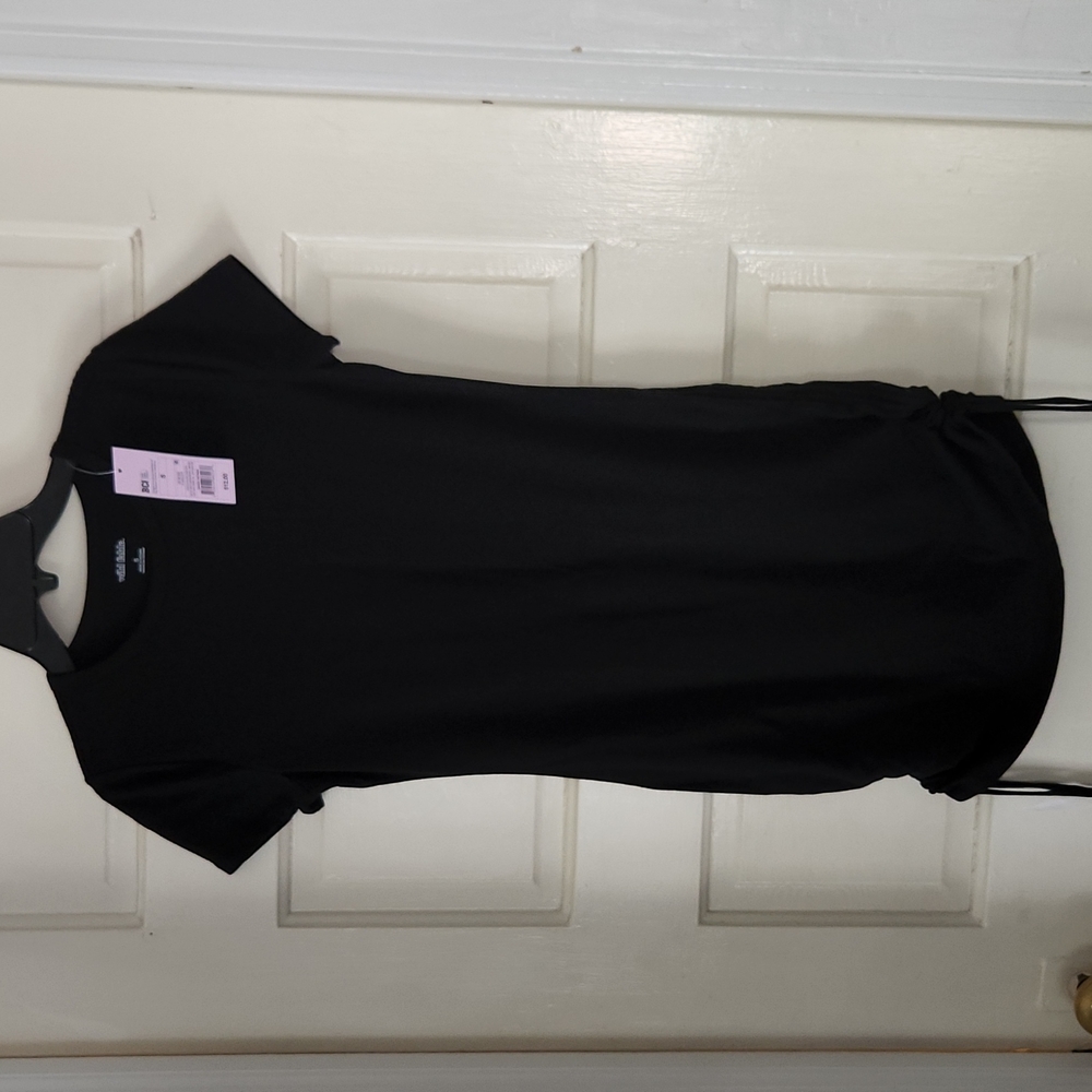 Wild Fable Black T-Shirt Dress Swim Cover-Up Small